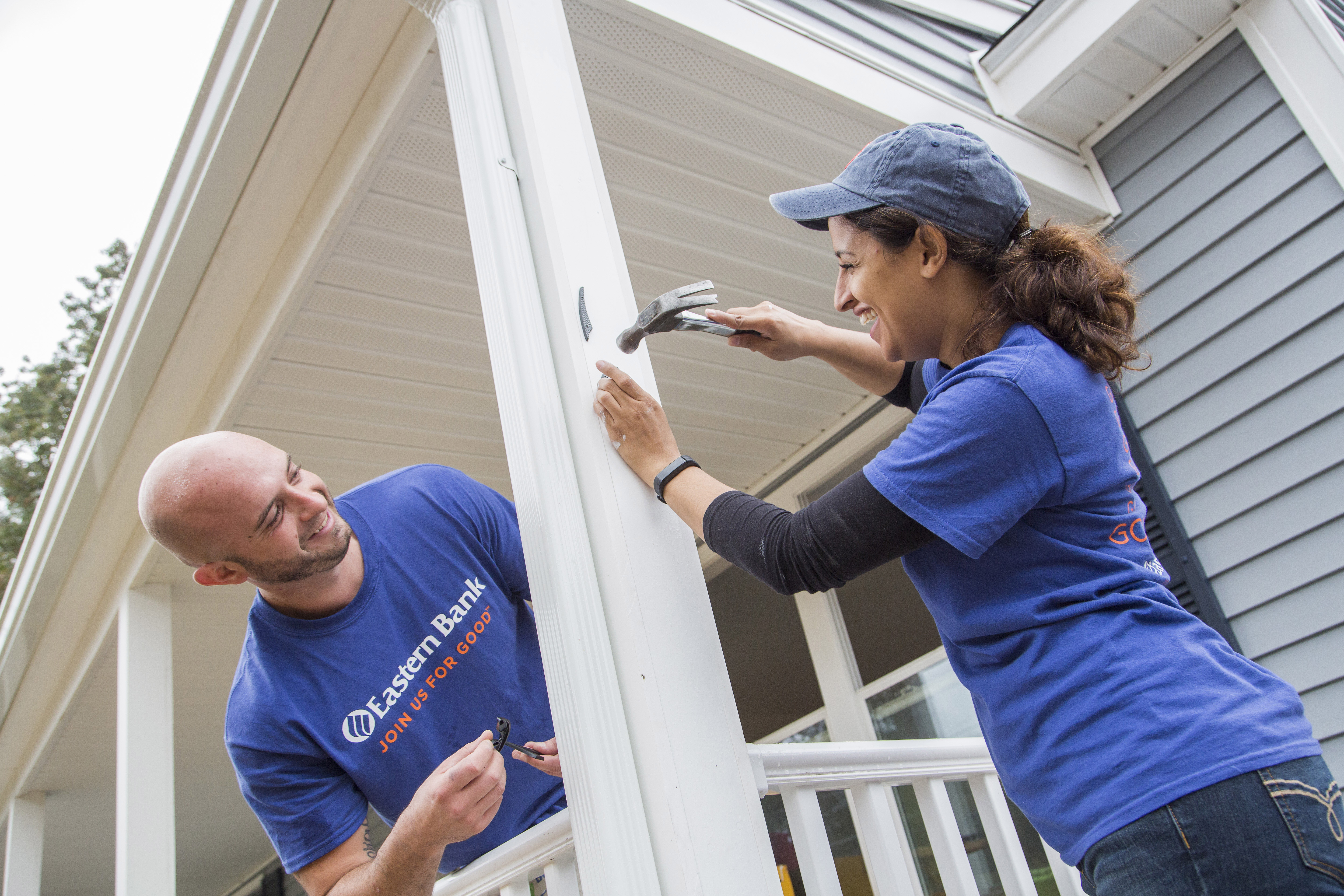 Eastern employees volunteering at Habitat for Humanity