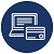 Icon of a computer and a credit card