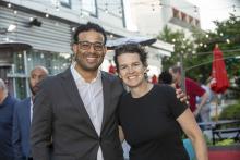 Dakota Jones stands with Rachel Rochat